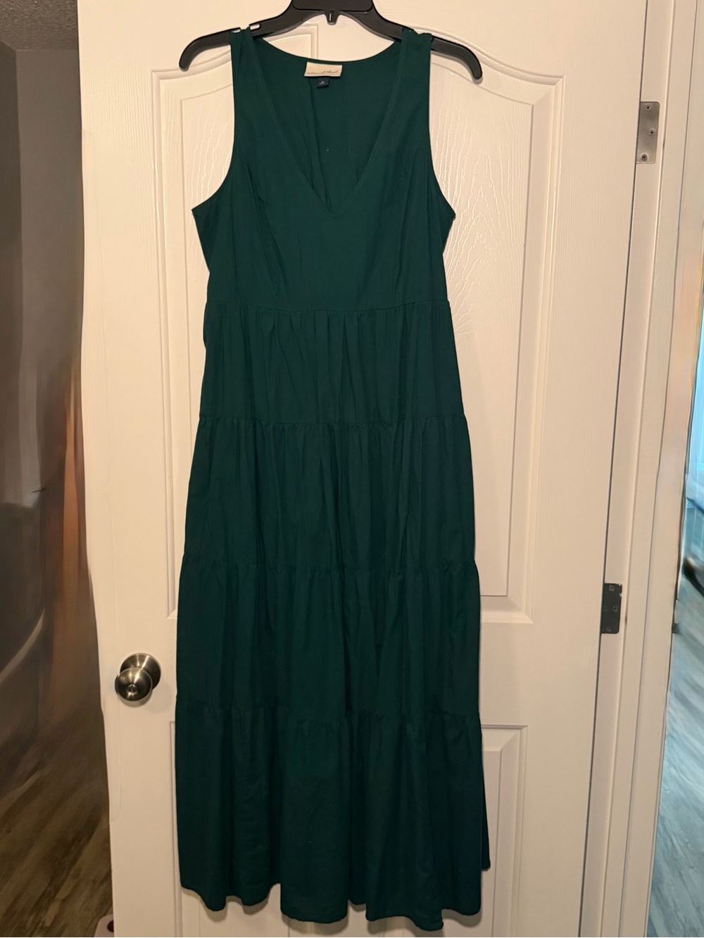 Universal Thread Sleeveless Tiered Maxi Dress in Teal Green